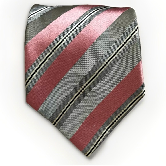 Donald J. Trump Signature Collection Other - Donald TRUMP Signature Collection Handmade 100% Silk Designer Tie‎ Gray Striped